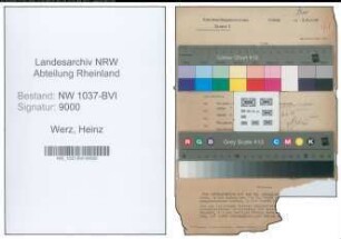 Entnazifizierung Heinz Werz , geb. 21.03.1899 (Fuhrunternehmer)