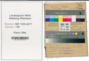 Entnazifizierung Max Kraus , geb. 10.04.1896 (Technischer Angestellter)