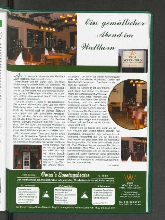 Ein gemütlicher Abend im Wattkorn