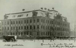 Städtische Gewerbeschule : Dresden. Städtische Gewerbeschule (1901), Dürerstraße. Eckansicht