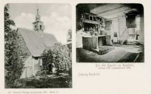 Leipzig-Reudnitz: Die alte Kapelle zu Reudnitz, erbaut 1568, abgebrochen 1882 [Alt-Leipzig]