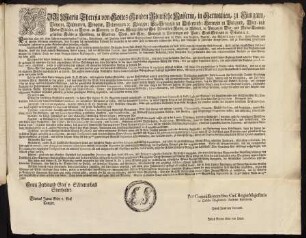 Wir Maria Theresia von Gottes Gnaden Römische Kaiserin, in Germanien, zu Hungarn, Böheim, Dalmatien, Croatien, Sclavonien [et]c. Königin; Erz-Herzogin zu Oesterreich; Herzogin zu Burgund, Ober- und Nieder-Schlesien, zu Steyer, zu Kärnten, zu Crain, Marggräfin des Heil. Römischen Reichs, zu Mähren, zu Burgau zu Ober- und Nieder-Lausnitz; gefürstete Gräfin zu Habsburg, zu Flandern, zu Tyrol, und Görz, Herzogin zu Lothringen und Baar; Groß-Herzogin zu Toscana [et]c. [et]c.