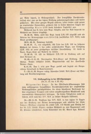 VII. Stellungskrieg in der Ost-Champagne