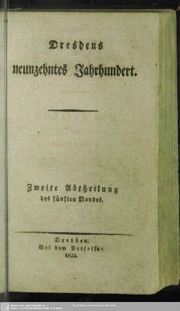 5,2: Dresdens neunzehntes Jahrhundert