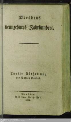 5,2: Dresdens neunzehntes Jahrhundert