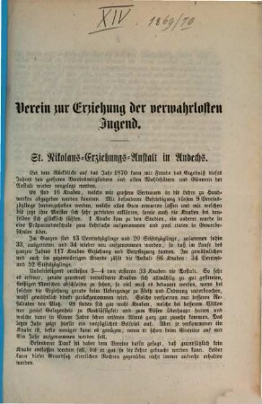 Jahres-Bericht. 1870