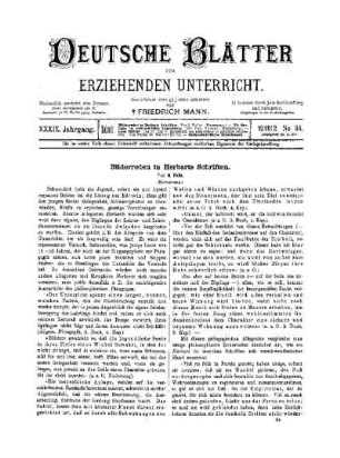 Bilderreden in Herbarts Schriften : (Fortsetzung)