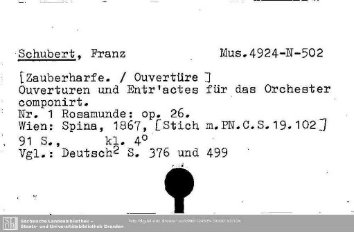 Schubert, Franz , Zauberharfe