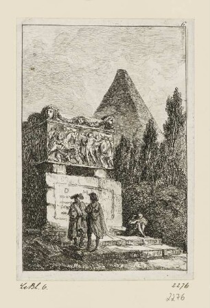 Sarkophag, Blatt 6 der Folge "Soirées de Rome"
