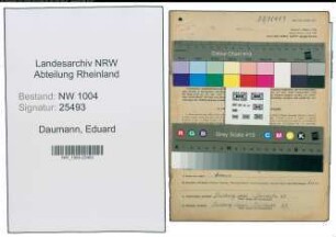 Entnazifizierung Eduard Daumann , geb. 28.12.1897 (Vorzeichner)