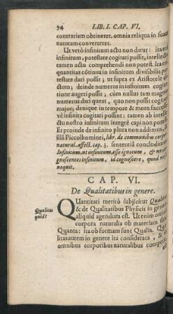 Cap. VI. De Qualitatibus in genere