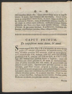 Caput primum. De compostione motus diurni, & annui