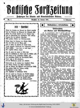 Nr. 1, 15. Januar 1931
