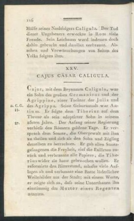 XXV. Cajus Cäsar Caligula