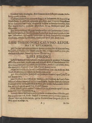 Libri Theologici Calvino-Reformatae Religionis.