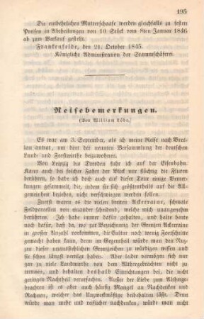 Reisebemerkungen.
