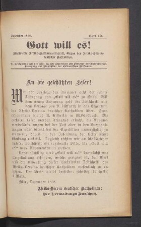 Heft 12. Dezember 1898