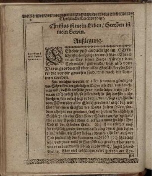 [Predigttext und Beginn der] Außlegung