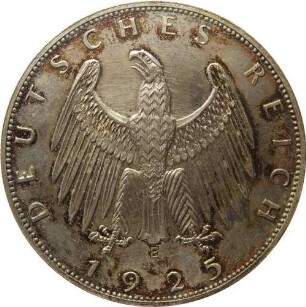 5 Reichsmark - Probe - Germaniakopf seitlich nach links