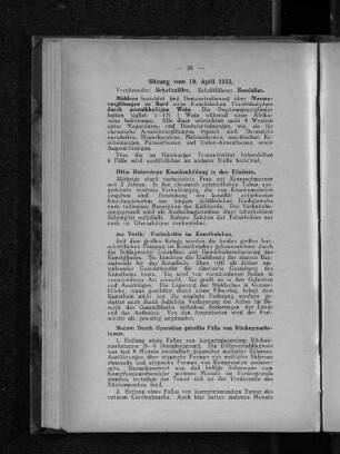 Sitzung vom 19. April 1932.