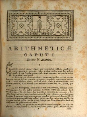 Institutionum Analyticarum Pars ... : Conscripta In Usum Tironum. 1, Pars prima Sive Analysis Quantitatum Finitarum