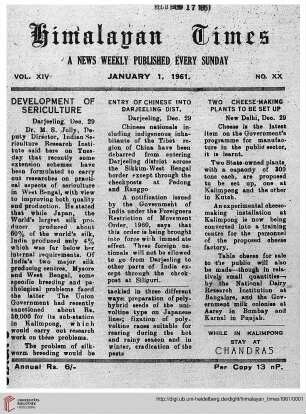 No. XX (01 January 1961)