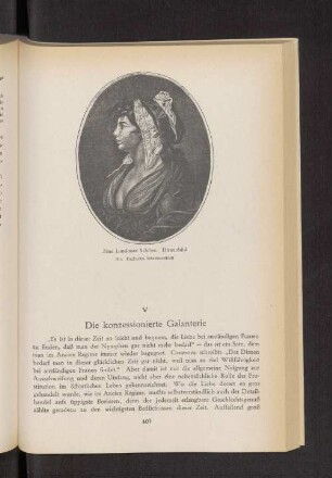 V Die konzessionierte Galanterie