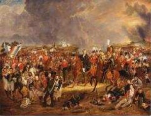 Die Verbündeten nach der Schlacht bei Waterloo am 18. Juni 1815