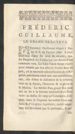 Frédéric Guillaume, Le Grand Electeur