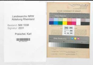 Entnazifizierung Karl Poeschel , geb. 24.07.1904 (Kaufmann)