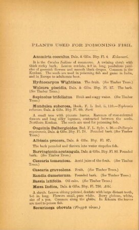 Plants used for poisoning fish