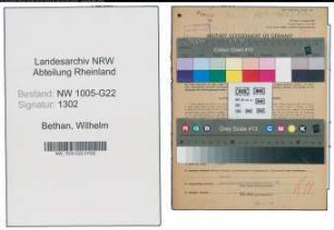 Entnazifizierung Wilhelm Bethan , geb. 06.05.1900 (Baecker)