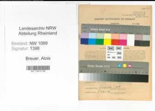 Entnazifizierung Alois Breuer , geb. 21.07.1903 (Brandmeister)