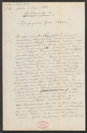 Brief an Ludwig Strecker  und B. Schott's Söhne : 01.12.1880