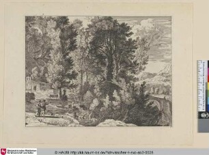 [Landschaft mit einer Kapelle]