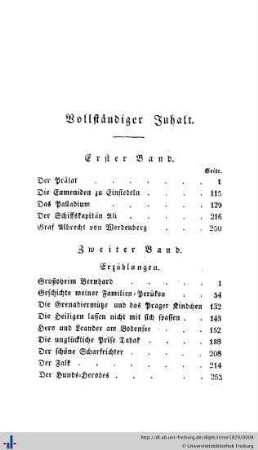 Vollständiger Inhalt aller Bände