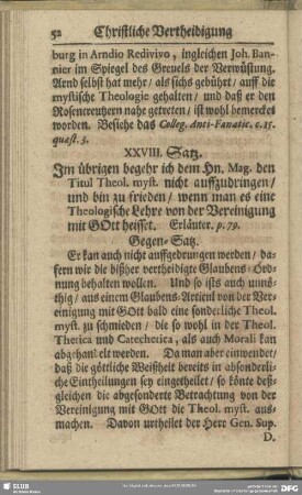 XXVIII. Satz