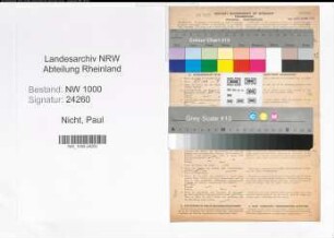 Entnazifizierung Paul Nicht, geb. 04.01.1891 (Landwirt)