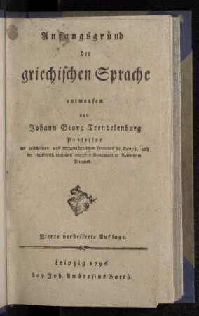 Anfangsgründ der griechischen Sprache