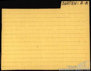 GLOXINIEN: Sorten A-K