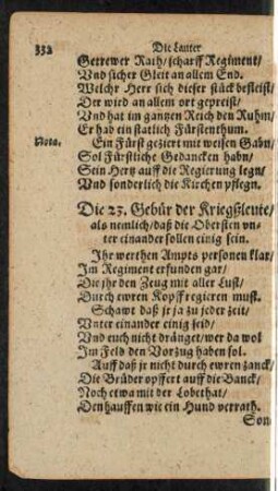 Die 23. Gebür der Kriegßleute ...