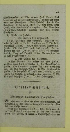 Dritter Kursus