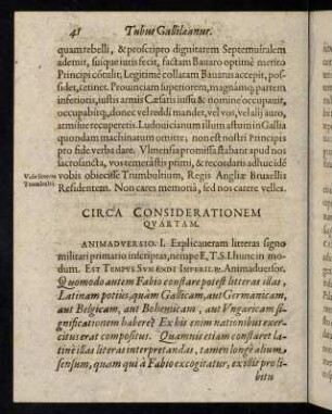 41-44, Circa Considerationem quartam. - Circa Considerationem quintam.