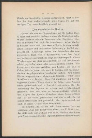Die ostasiatische Kultur.