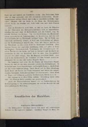 Krankheiten der Harnblase.