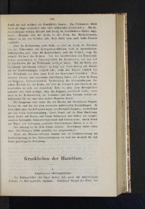 Krankheiten der Harnblase.