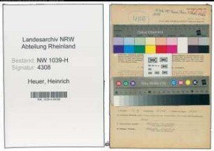 Entnazifizierung Heinrich Heuer , geb. 27.05.1903 (Autoelektriker)
