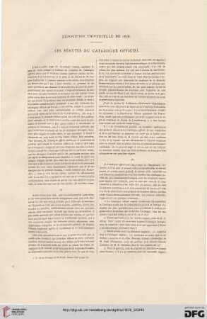 Exposition universelle de 1878: Les beautés du catalogue oficiel