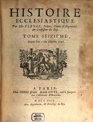 Histoire Ecclesiastique. 16, Depuis l'an 1198. jusqu'en 1230