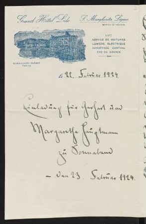 Brief von Herbert Eulenberg, Hedda Eulenberg und Willi Hülser an Gerhart Hauptmann und Margarete Hauptmann
